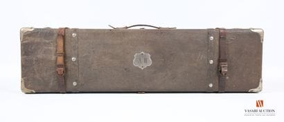 Mallette à fusil, bois recouvert de toile...