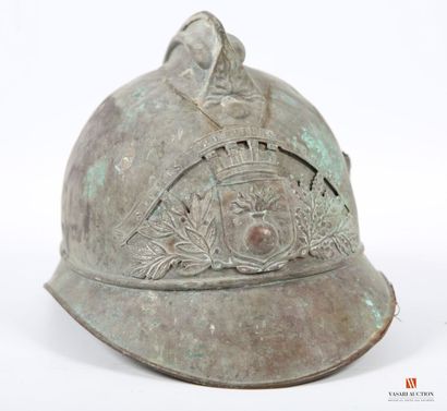 Casque laiton de Sapeur-pompier modèle 1885,...