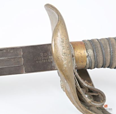 Sabre d'officier modèle 1889, lame droite...