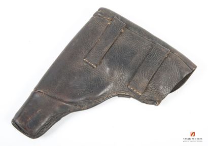 Étui de pistolet type P38, cuir noirci, cuir...