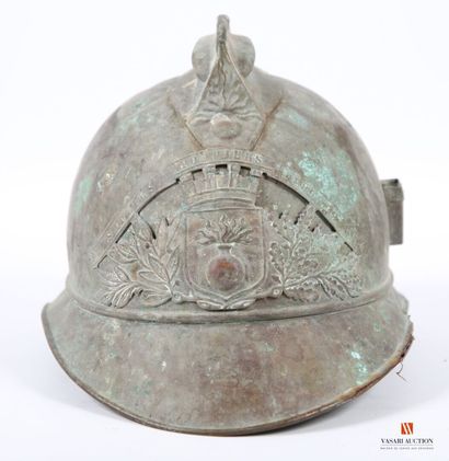 Casque laiton de Sapeur-pompier modèle 1885,...