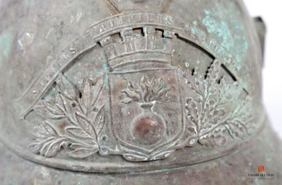 Casque laiton de Sapeur-pompier modèle 1885,...