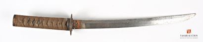 Wakisashi, lame épointée de 370 mm, habaki...