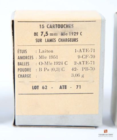 Munitions de catégorie C 7° : 60 cartouches...