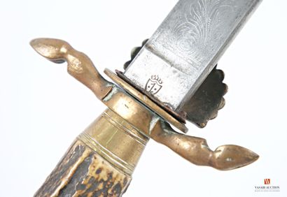 Beau couteau de chasse, lame droite de 408...