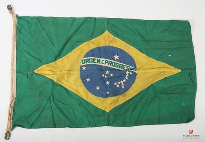 Drapeau du Brésil, coton imprimé 66 x 100...