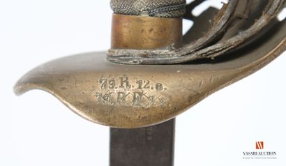 Sabre d'officier modèle 1889, lame droite...