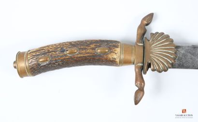 Beau couteau de chasse, lame droite de 408...