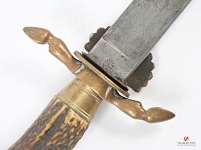Beau couteau de chasse, lame droite de 408...