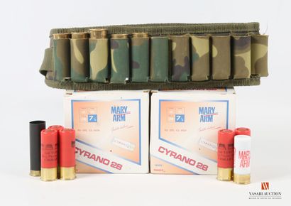 61 munitions de catégorie C : 55 cartouches...
