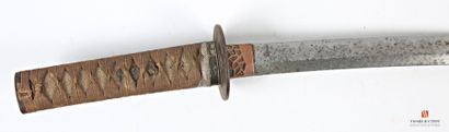 Wakisashi, lame épointée de 370 mm, habaki...