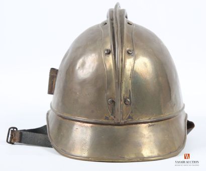 Casque laiton de Sapeur-pompier modèle 1885,...