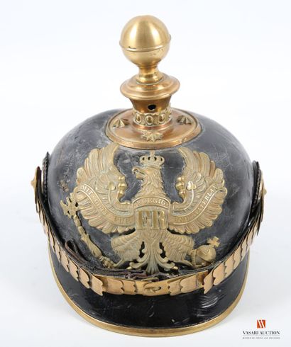 Casque à pointe modèle 1895 nominatif d'officier...
