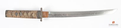 Tanto, lame de 255 mm, habaki laiton à striures,...