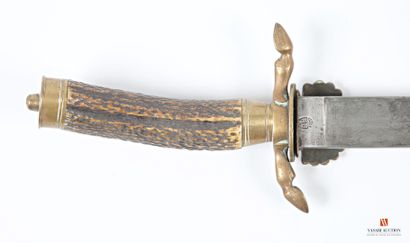 Beau couteau de chasse, lame droite de 408...