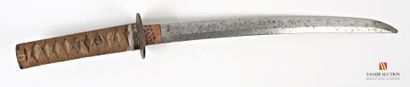 Wakisashi, lame épointée de 370 mm, habaki...