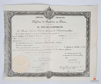 Diplomas and documents: Second Empire (1852-1870),...