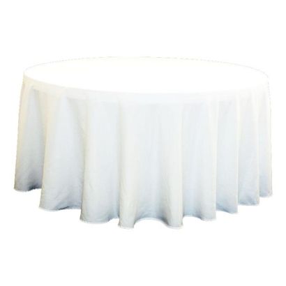 Nappe ronde polyester blanche 300	QUANTITE...