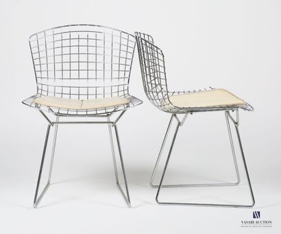 BERTOIA Harry (1915-1978)
Paire de chaises,...
