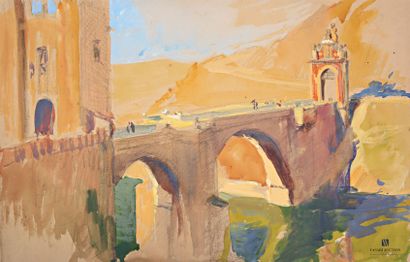 VALES Edmond (1918-2001)
Deux vues du pont...