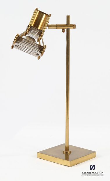 Lampe de chevet/liseuse en laiton doré marquée...