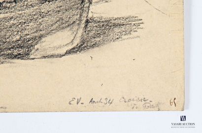 VALES Edmond (1918-2001)
Bateaux amarrés
Fusain...
