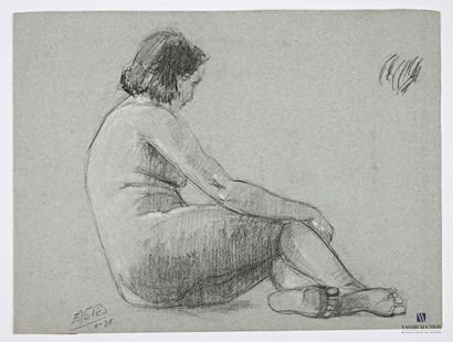 VALES Edmond (1918-2001)
Nue allongée
Fusain...