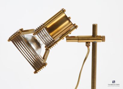 Lampe de chevet/liseuse en laiton doré marquée...