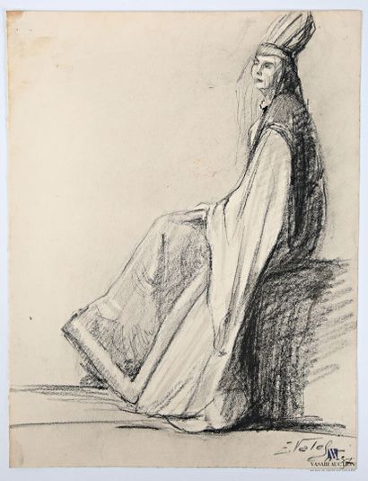 VALES Edmond (1918-2001)
Études de costume...