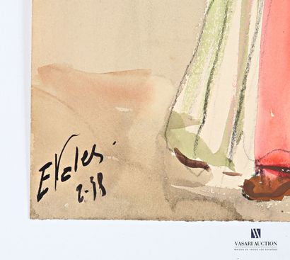 VALES Edmond (1918-2001)
Femme en robe de...