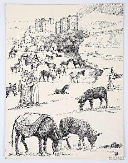 VALES Edmond (1918-2001)
Les ânes près d'el...