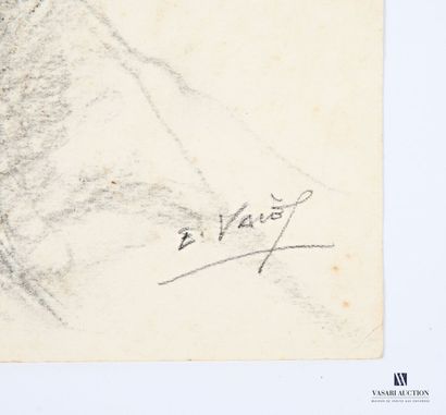 VALES Edmond (1918-2001)
Portrait d'homme
Fusain...