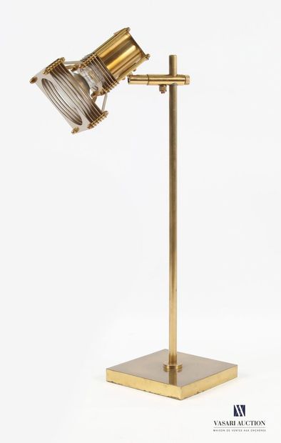 Lampe de chevet/liseuse en laiton doré marquée...