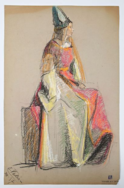 VALES Edmond (1918-2001)
Études de costume...