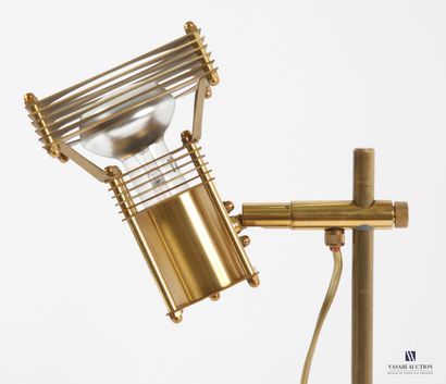 Lampe de chevet/liseuse en laiton doré marquée...
