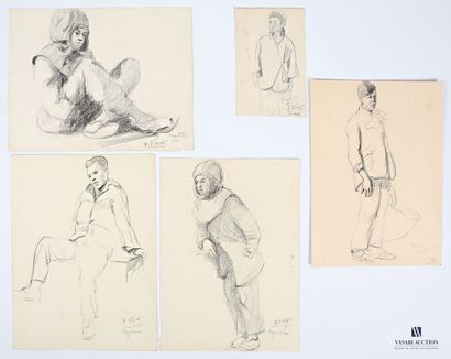 VALES Edmond (1918-2001)
Cinq étude de jeunes...