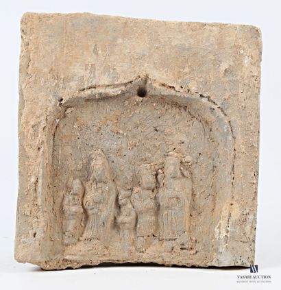 CHINE - Canton
Trois carreaux de terre cuite...