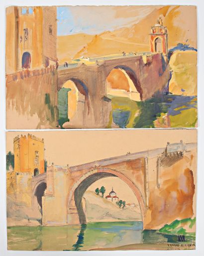 VALES Edmond (1918-2001)
Deux vues du pont...
