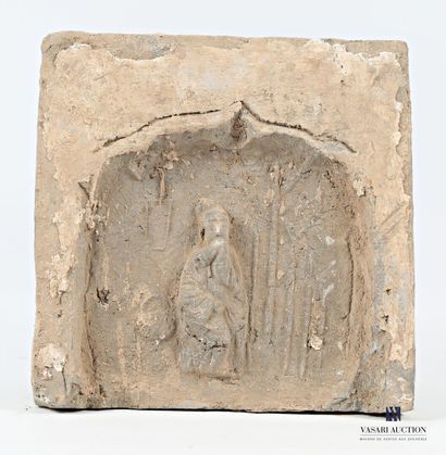 CHINE - Canton
Trois carreaux de terre cuite...