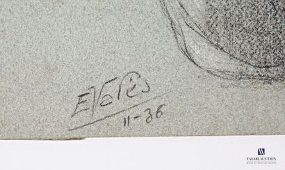 VALES Edmond (1918-2001)
Nue allongée
Fusain...