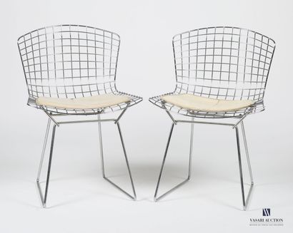BERTOIA Harry (1915-1978)
Paire de chaises,...