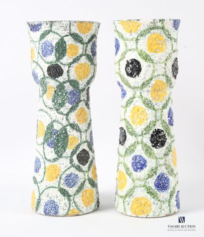 ROMACREA École de 
Paire de vases en grès...