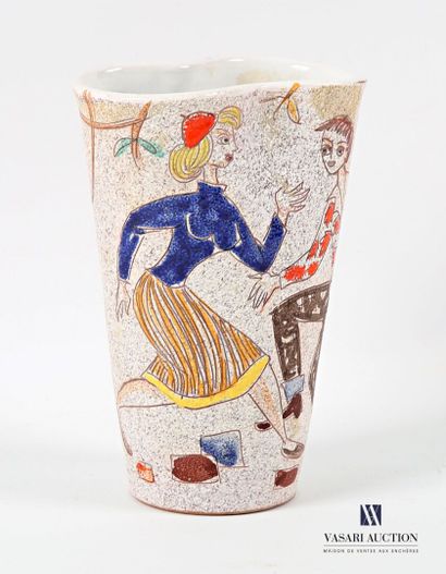 ROMACREA École de 
Vase en terre cuite émaillée...