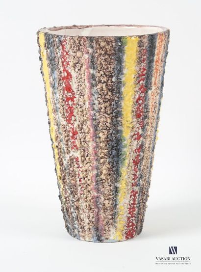 ROMACREA École de 
Vase en grès émaillé texturé...