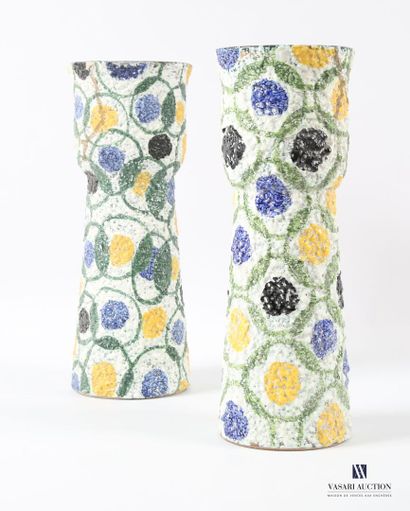 ROMACREA École de 
Paire de vases en grès...