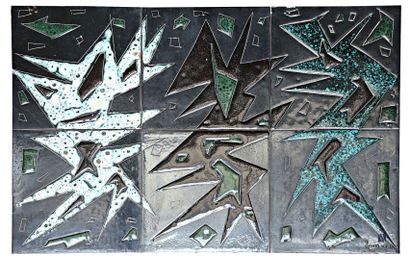ROMACREA École de 
Blanc, noir, bleu 
Mosaïque...