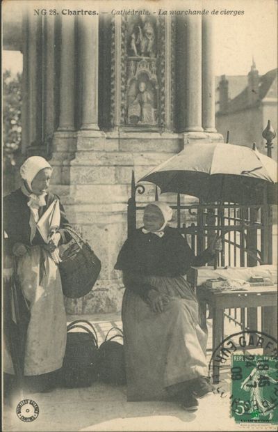CPA - CHARTRES - Cathédrale - La marchande...