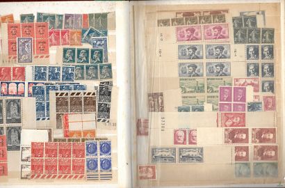 Set of stamps of France in binders, many...