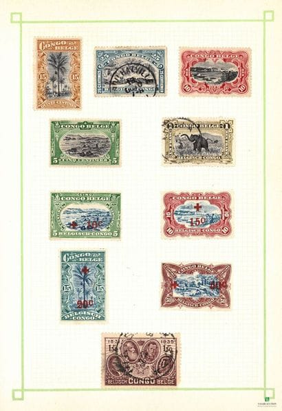 World in albums, many cancelled stamps, mostly...