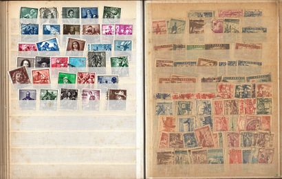 Set of stamps of France in binders, many...
